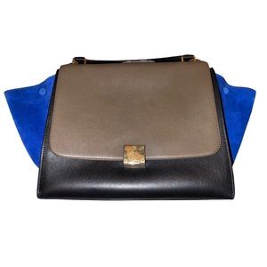 Celine tricolor trapeze bag